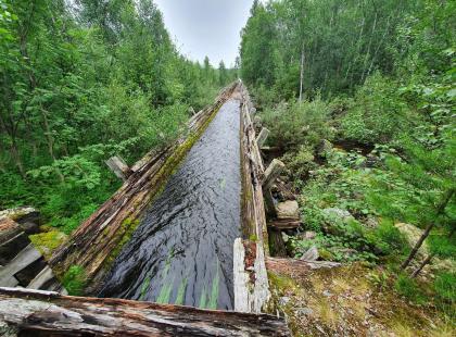 Nellimin uittoränni, kuva: Lapland North