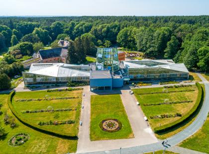 Tallinnan kasvitieteellisen puutarhan ilmakuva.