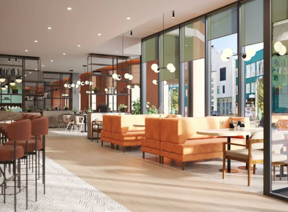 Hyatt hotellin aula.