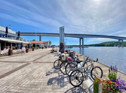 Saimaansilta, tori, polkupyöriä