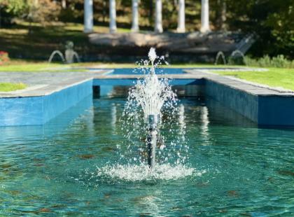 Söderlångvikin kartanon suihkulähde.