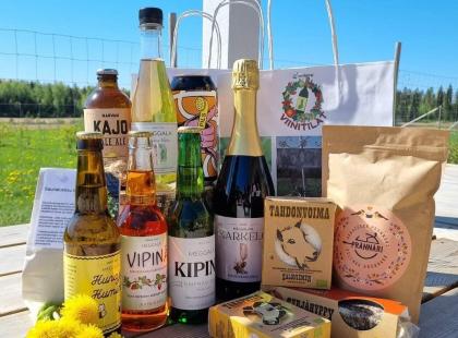 Meggalan viinitilan tuotevalikoimaa.