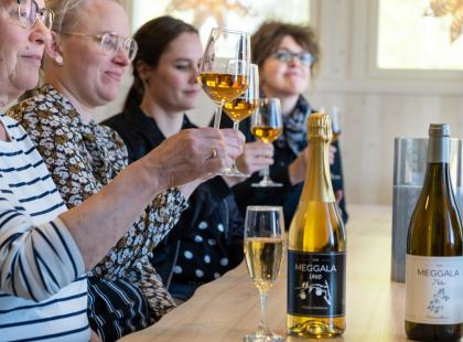 Meggalan viinitila tasting.