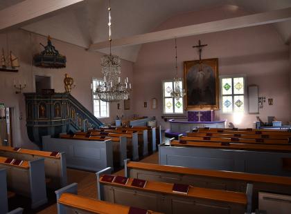 Angelniemen kirkkosali.