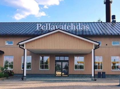 Pellavatehtaan myymälärakennus.